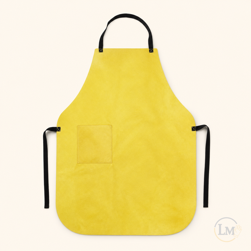 Delantal amarillo de vaqueta