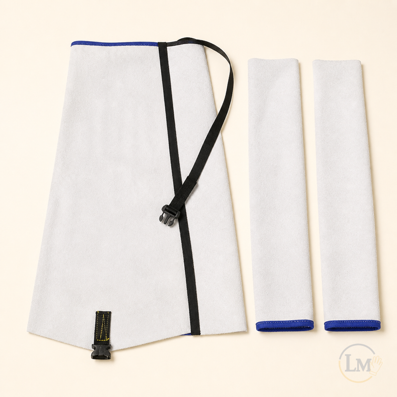 Kit blanco de tres piezas para protección industrial